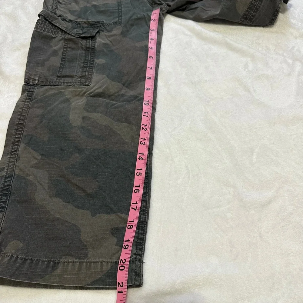 Arizona Jean Co Boys‎ Camo Cargo Pants Size 8 Regular Dark Camouflage Ripstop